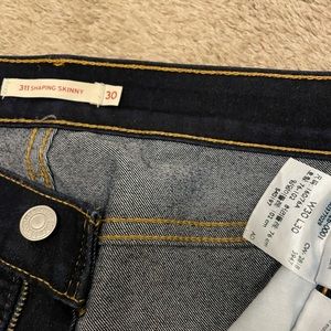 Women’s Levi’s 311 30x30 stretch, mid rise shaping skinny jeans, dark blue